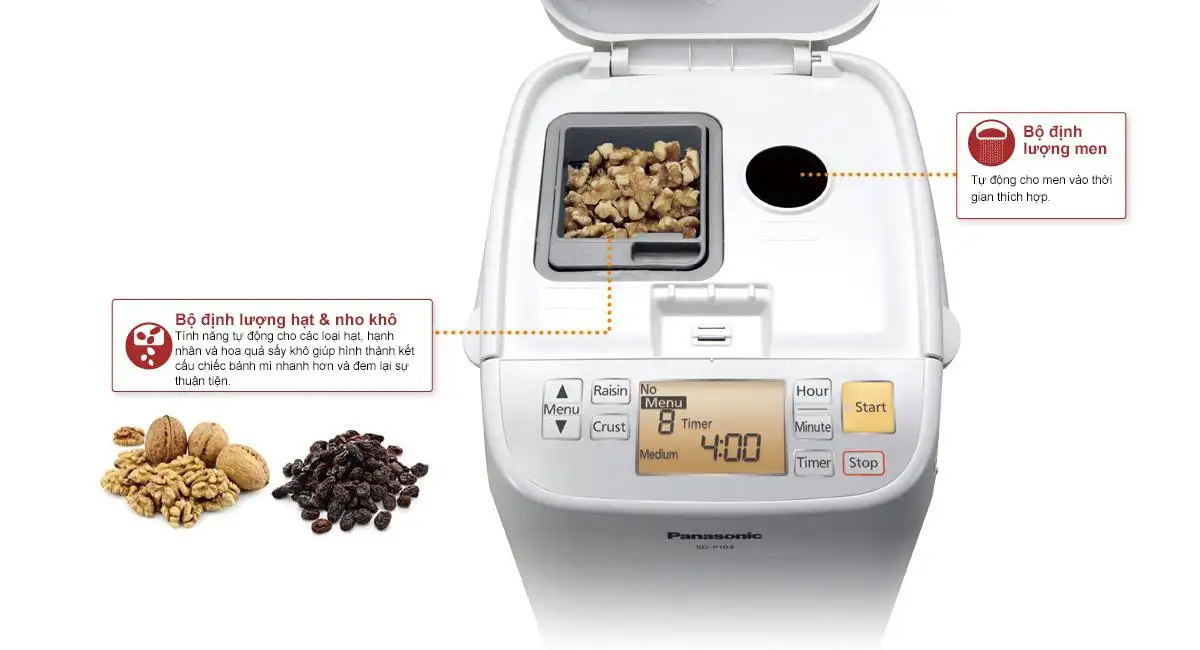 Máy làm bánh mì Panasonic SD-P104WRA