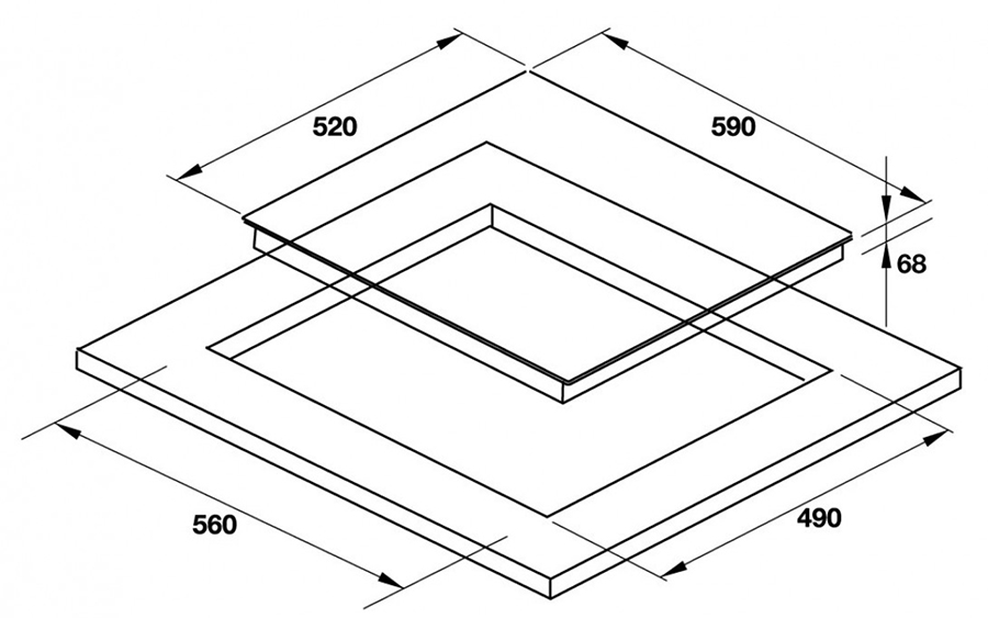 Kích thước Bếp từ Hafele HC-I603D