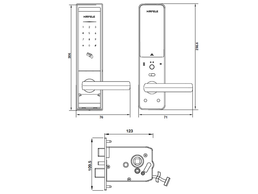 Khoá điện tử Hafele EL8000 Khoá điện tử Hafele EL8000