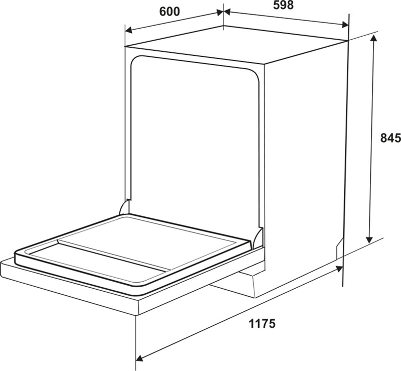 Kích thước Máy rửa chén bát Hafele HDW-F601G