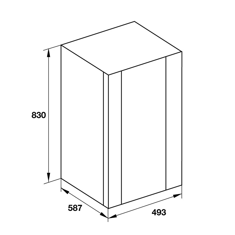 Kích thước Tủ rượu Hafele HW-G32A