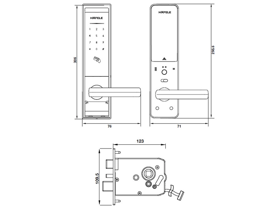 Khoá điện tử Hafele EL8000