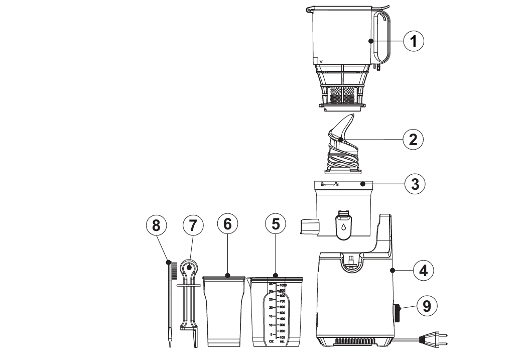 Máy ép chậm Hafele HS-J130SG 10