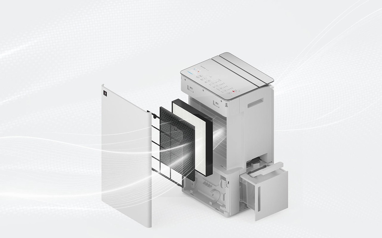 Máy lọc không khí hút ẩm Sharp DW-T30FV máy hút ẩm Sharp DW-T30FV 3